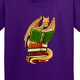 thumbnail image 4 of Inktastic Well-read Cute Gold Dragon Reading Books Youth T-Shirt, 4 of 5