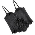 thumbnail image 6 of Lace Corset Tops, Ladies' Fashionable Solid Color Suspender Adjustable and Shaping Tops New Bustier Corset Bodysuit Style B-44 Black XL, 6 of 8