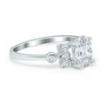 thumbnail image 2 of Vintage Style Oval Engagement Ring Simulated Cubic Zirconia 925 Sterling Silver Size 10, 2 of 5