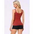 thumbnail image 3 of DARING DIVA Lace Camisole Tank Cotton Cami Pajamas Undershirt XS Claret, 3 of 6