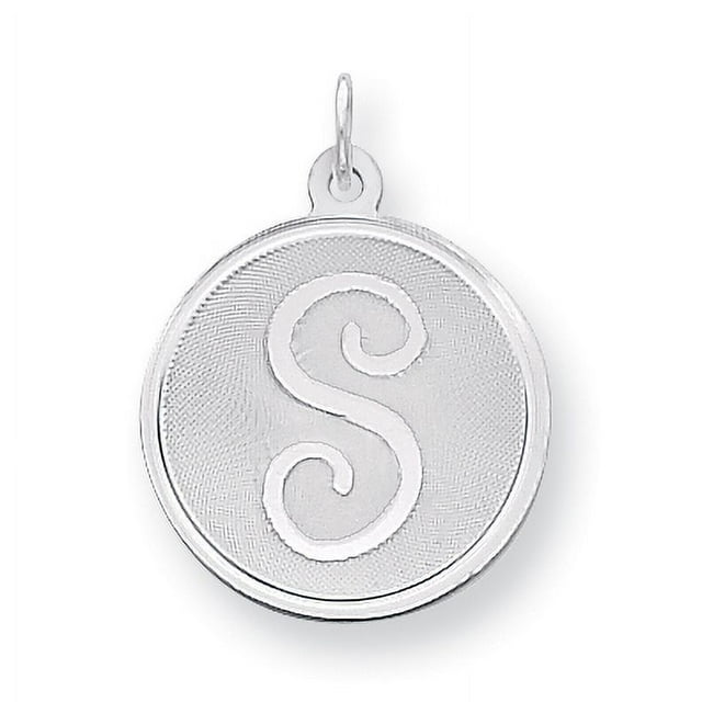 Pendentif Breloque Collier Monogramme Prénom Initiale Lettre S Délicat en Argent Sterling 925