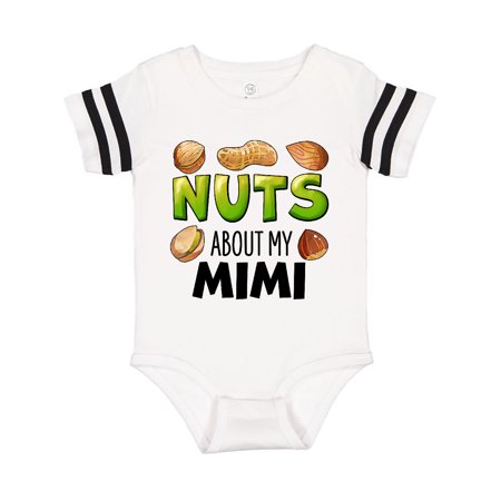 

Inktastic Nuts About My Mimi Peanut Almond Pistachio Gift Baby Boy or Baby Girl Bodysuit