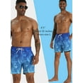 thumbnail image 4 of APTRO Mens Swim Trunks With 2 in 1 Liner 5.5"Board Shorts Quick Dry Swimming Bathing Suit Summer Beach Shorts Gradient Blue02 MK273, 4 of 7