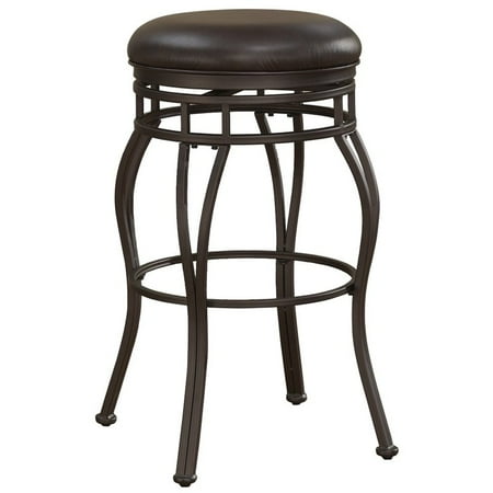 Bowery Hill 34" Backless Tall Bar Stool in Taupe Grey with ...