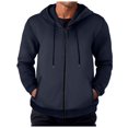 thumbnail image 1 of PEASKJP Sweat à Capuche à Fermeture à Glissière à Manches Longues Décontracté pour Hommes Automne et Hiver (Bleu, m), 1 of 5