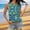 001Green, variant on Women's Crew Neck Sleeveless Tank Top Casual Tropical Print Circular Jacquard Knit Summer Beach Tops