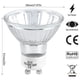 thumbnail image 2 of Muyoka bombillas halógenas GU10 de 50 W, luz blanca cálida, 2700 K, por encima del 99 % CRI, reflector halógeno superbrillante, ángulo de haz de 38 °, foco GU10 para cocina, sala de estar, oficina Muyoka Hogar, 2 of 7