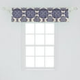 thumbnail image 2 of Ambesonne Mandala Window Valance, Medieval Exotic Revival, 54" X 12", Beige Navy Blue, 2 of 3