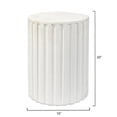 thumbnail image 5 of Jamie Young Co Fluted Circular Transitional Stone Side Table in Antique White, 5 of 5