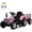 Pink, variant on 12V Kids Battery Powered Electric Tractor with Trailer, Toddler Ride On Car w/Remote Control, 7-LED Headlights, 2+1 Gear Shift, MP3 Player USB Port for Kids 3-6 Years (Rose, 25W/ Tread Tire)