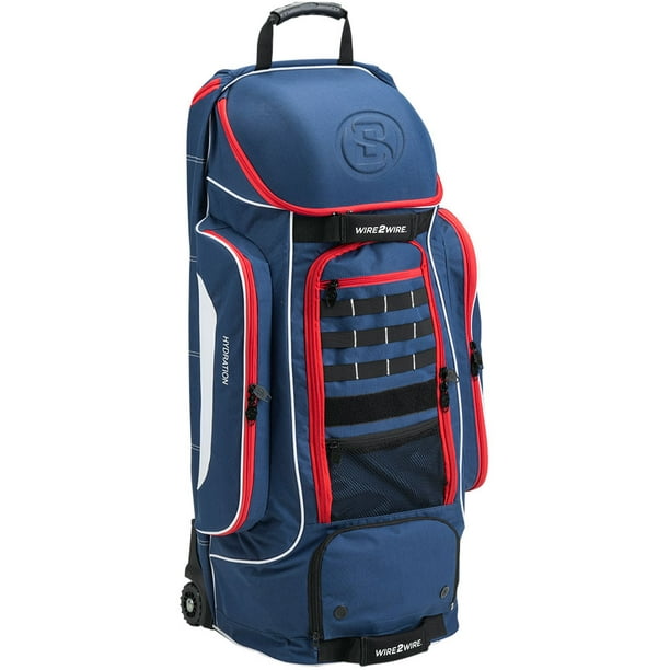 Wire2wire Tournament Catcher's Wheeled Bag Navy/Red