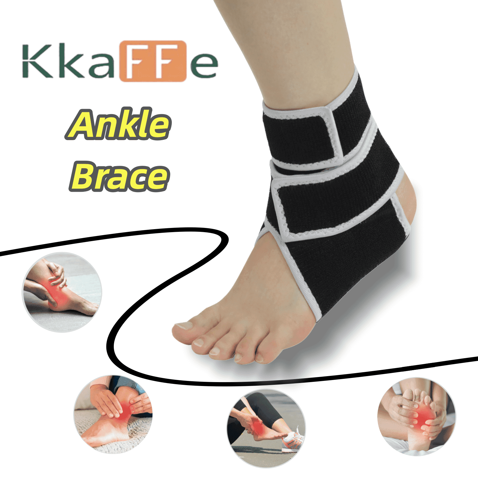 Aircast A60 Ankle Brace With 60° Stabilizer For Sprain Support