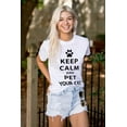 thumbnail image 3 of Keep Calm Pet Your Cat Kitty Lovers Men's Graphic T Shirt Tees Brisco Brands S, 3 of 4