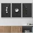 thumbnail image 2 of wall26 - 3 Piece Framed Canvas Wall Art - Zen Stones with Yin and Yang - Modern Home Art Stretched and Framed Ready to Hang - 24"x36"x3 White, 2 of 5