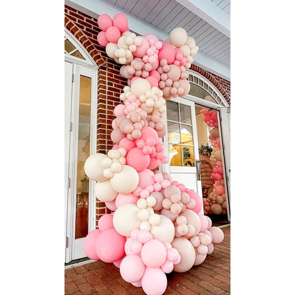 DIY Pink White Blush Garland Kit, Kids Birthday, Baby Shower, Bachelorette, Bridal Shower