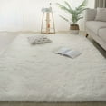 thumbnail image 1 of Alfombra De Pelo Largo para Salón Alfombra Peluda De Diseño Moderno Alfombra Grande Lavable con Fondo Antideslizante para Dormitorio, Salón, Pasillo, Tamaño 50 x 160 cm, Color Blanco, 1 of 5