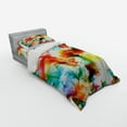 thumbnail image 3 of Ambesonne Colorful Bedding Set 4 Pcs, Puffy Dreamy Feathers, Queen, Multicolor, 3 of 3