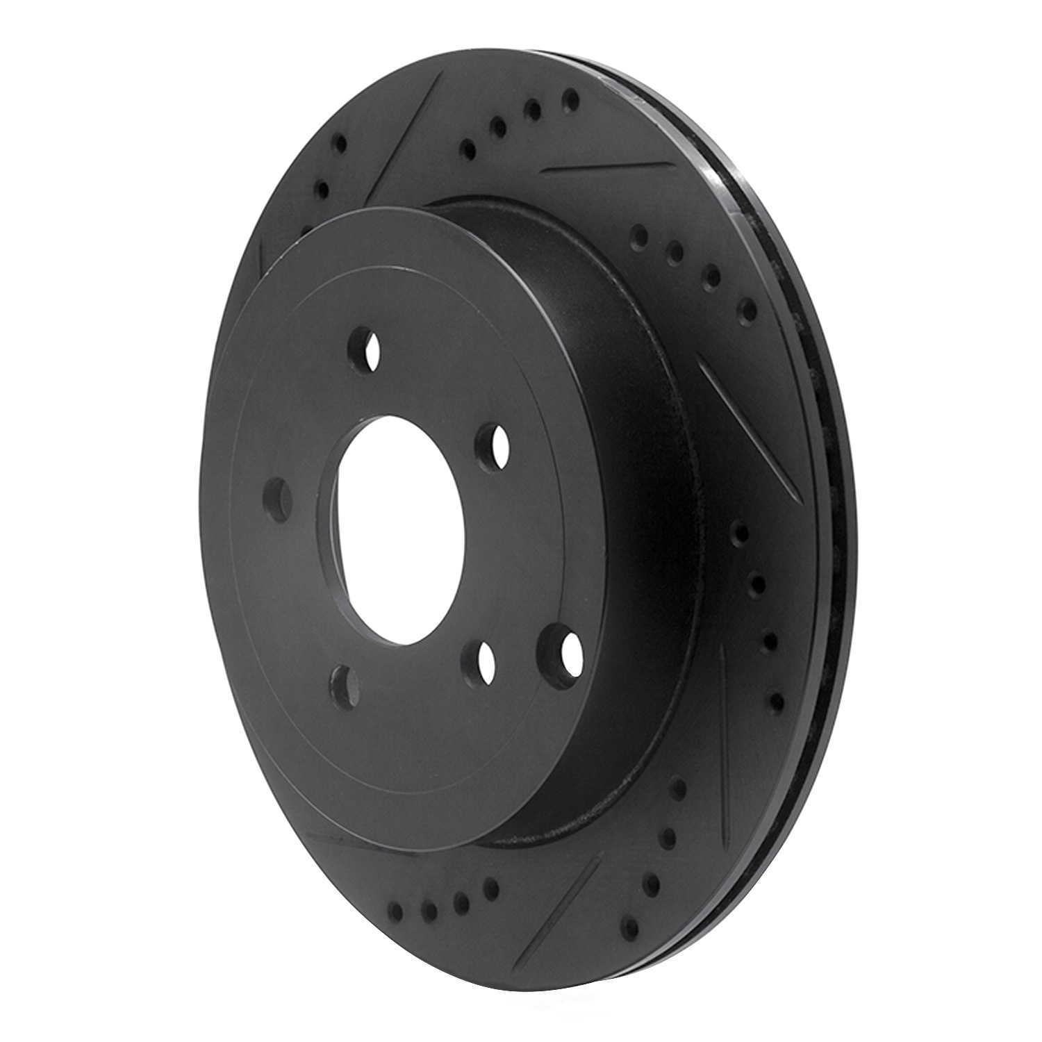 Dynamic Friction Company 633-54090L DFC Brake Rotor - Drilled And Slotted - Black