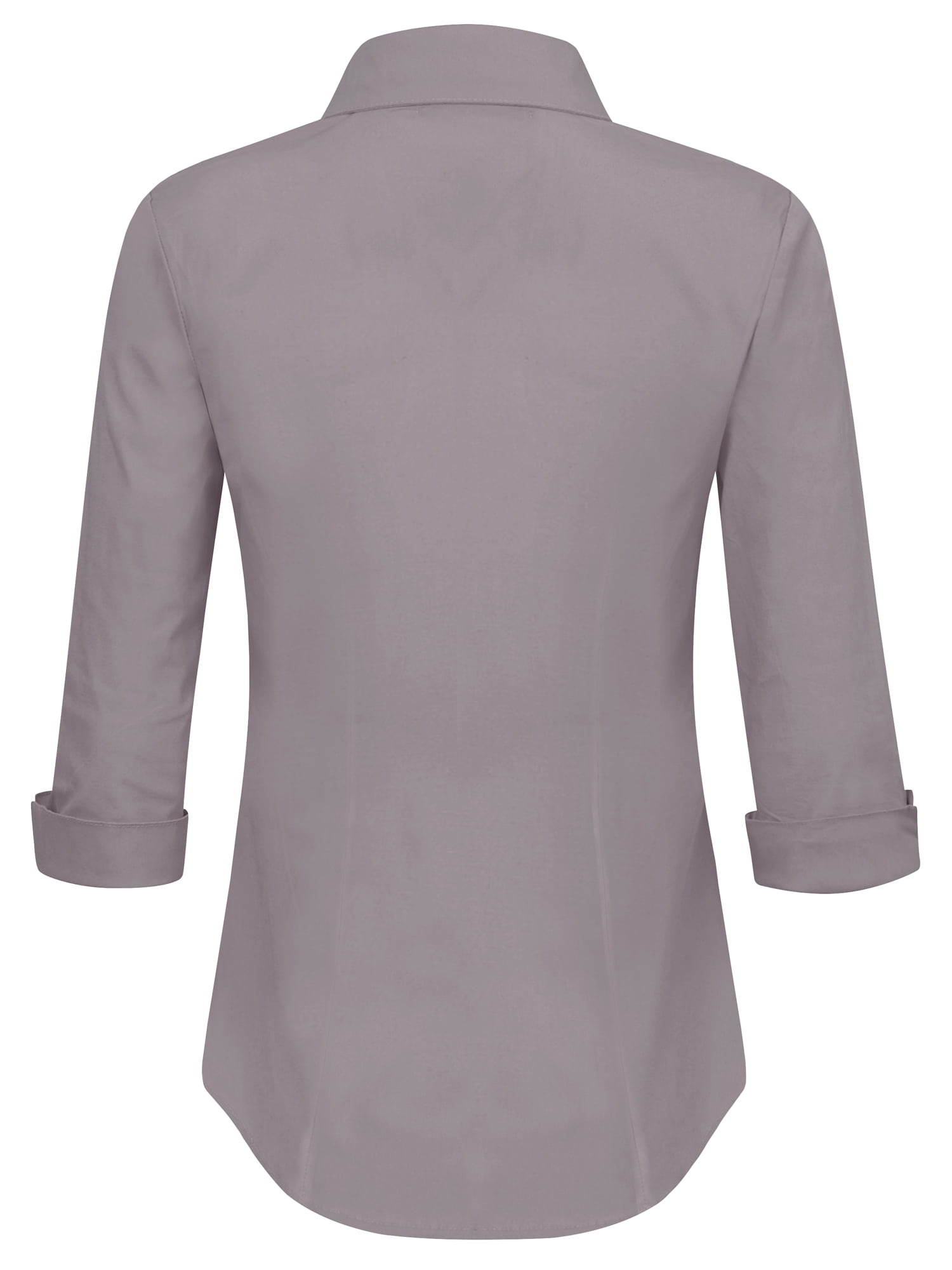 womens grey button down blouse