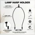 thumbnail image 3 of Uxcell 10 Inch Lamp Harp, Detachable Lamp Shade Holder with E26 Light Base UNO Fitter Adapter and Lamp Shade Finial, Black, 3 of 7