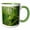 Green/White, variant on 3drose, Palm Trees, 15oz Mug