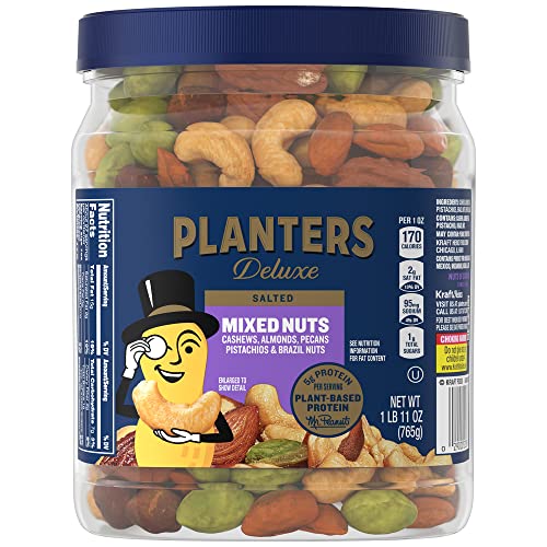 PLANTERS Deluxe Mixed Nuts with Sea Salt, 27 oz. Resealable Container