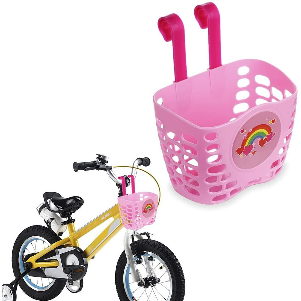 MINIFACTORY Kid's Bike Basket Pink Cute Love Rainbow Pattern Bicycle