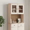 thumbnail image 1 of vidaXL Commode Haute 77x30x92 cm Bois Massif Pin, 1 of 5