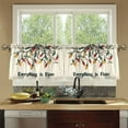 thumbnail image 4 of Yayeee Kitchen Curtains Tier Set of 2 Light Filtering 57"x24" Over Sink Window Panels, Christmas Light, 4 of 7