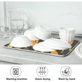 thumbnail image 6 of FREEAMG Forest Leaves Berries Acorns Squirrels Absorbent Dish Drying Mat Microfiber Large Kitchen Countertop Table Protector Multi-Purpose Counter Rack Sink Drainer Pad 16"x18", 6 of 6