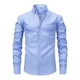 thumbnail image 2 of LIIPEE Stripes Graphic Dress Shirt For Men Long Sleeve Turn Down Collar Button Up Shirts Male Comfortable Formal Business Tops,S, 2 of 9