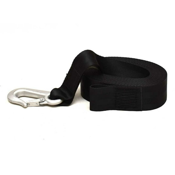 Fulton Boat Winch Strap 501206 | 2 Inch x 24 FT Black 2000 LBS