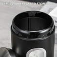 thumbnail image 3 of Canisters Set, 3 Piece Silver Stainless Steel Canister Set with Glass Windows, for Kitchen Canning Cereal,Pasta,Sugar,Beans,Spice Kitchen Storage Canister Container Set - Black, 3 of 8