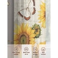 thumbnail image 6 of Farm Sunflowers Sheer Curtains 96 Inch Length 2 Panels Set Window Treatments, Retro Flowers Butterfly Botanical Beige Rod Pocket Semi Curtains for Living Room/Bedroom/Kitchen Décor, 104"W x 96"L, 6 of 7