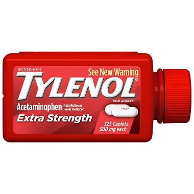 tylenol extra strength 500mg - 325 caplets