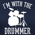thumbnail image 3 of CafePress - I'm With The Drummer Women's Classic T Shirt - Women's Traditional Fit Dark T-Shirt, 3 of 4