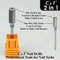 thumbnail image 2 of C & I Nail Drill 2 in 1 Efile Round Corner Cylinder for Electric Manicure Drill Machine Nail Files for Nail Techs to Make Cuticle Care and Nail Works Remove, 2 of 6