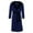 Blue, variant on ZPYESWOW Men Hooded Bathrobe Plush Long Bath Robes with Pocket Cozy Warm Bathrobe Fuzzy Male Spa Robe Long Sleeved Robe Coat