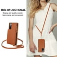 thumbnail image 5 of for Samsung Galaxy S20 FE Crossbody Wallet Phone Case with Card Holder&Zipper, Back Flip Folio PU Leather Kickstand Card Slots Case for Women Girls, Double Magnetic Clasp Shockproof Cover,Brown, 5 of 8