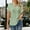 Green, variant on Dolkfu Short Sleeve Summer Tops for Women Cotton Linen Brown V Neck T-Shirts Breathable Button Woman Shirts L