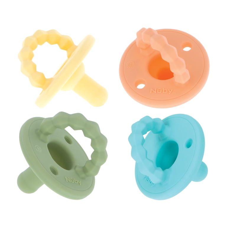 Nuby Softees Infant Pacifier and Teether, 4 Pack photo 2