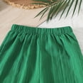 thumbnail image 5 of Nwiuh Girls Clothing Set Casual Clothes Sleeveless Back Tank Crop Top and Wide Leg Pants with Pocket Outfits Green for Size 11-12 Years, 5 of 7