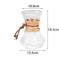 thumbnail image 4 of simhoa Coffee Maker Coffee Pot High Heat Resistant Drip Brewing Hot Brewer Cafe 600ml with, 4 of 5