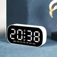 thumbnail image 6 of Digital Alarm Clock Large Led Display Desktop Clock With Temperature Calendar Rectangular Desk Clock 13x3.5x6.5cm, 6 of 8