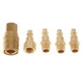 thumbnail image 2 of 2x 5x Hembra Macho Latón Desconexión Rápida Enchufe Acoplador 1/4 "NPT Herramientas 2 piezas, 2 of 7