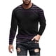 thumbnail image 1 of Blusas y camisas de manga larga con cuello redondo para hombre, blusa informal de manga larga con cuello redondo y estampado de rayas, blusa de poliéster para hombre, 1 of 4