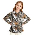 thumbnail image 5 of Abcomgle Uniform Shirts for Girls 10-12 Long Sleeve Pique Polo Shirt with Collar Camouflage Button Down Boys Uniform Shirts Moisture-Wicking Dress Girls Pullover, 5 of 7