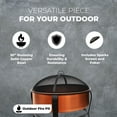 thumbnail image 2 of Four Seasons Courtyard 30" Copper Fire Pit w/Screen and Poker, Black/Copper, 2 of 7
