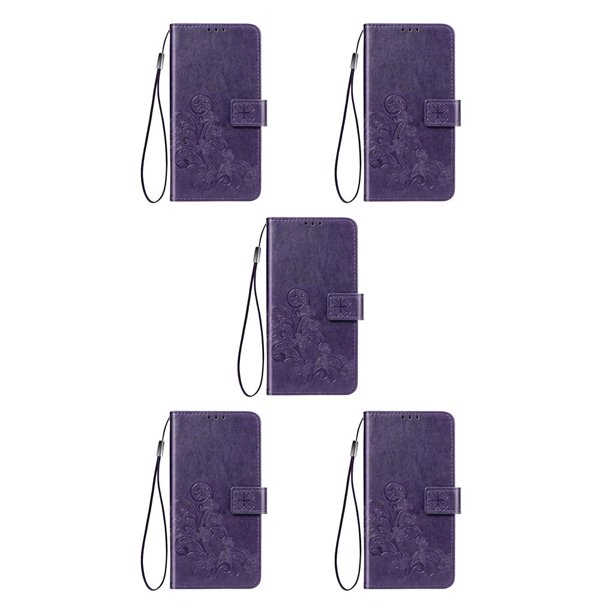 Moyic Funda para teléfono Flip Wallet Phone Case Leather Mobile Holder Reemplazo para Redmi 4X, Púrpura Violeta 18 cm * 8 cm * 1 cm 5piezas