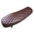 thumbnail image 4 of Silla de Cuero Marrón para Racer Seat Flat Saddle para Vintage Street Bike Sunnimix Sillín de asiento de motocicleta, 4 of 8